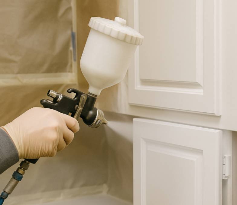 Cabinet repainting involves cleaning, sanding, and applying a fresh coat of paint to existing cabinets to transform their color and style affordably.